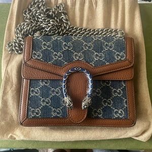 Gucci Small Denim Dionysus Bag